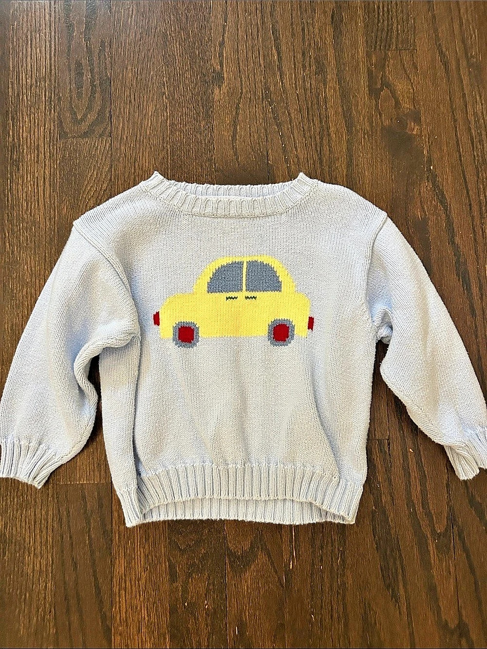 Little English Car Graphic Sweater Like New